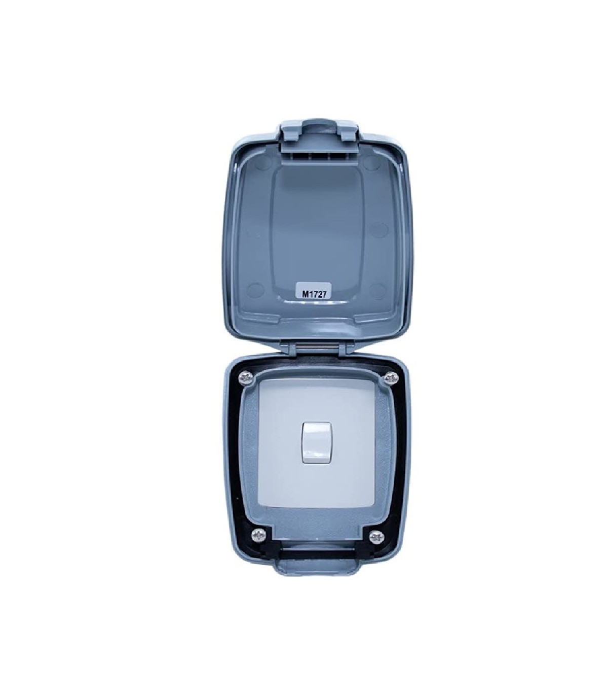 MK 10A 1 Gang 2 Way Weatherproof Switch 86401GRY, Weather-Resistant Single Gang Two-Way Switch with Gray Casing, Ideal for Outdoor and Damp Area Installation, Rated at 10A